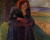 卡米耶 毕沙罗 : Seated Shepherdess